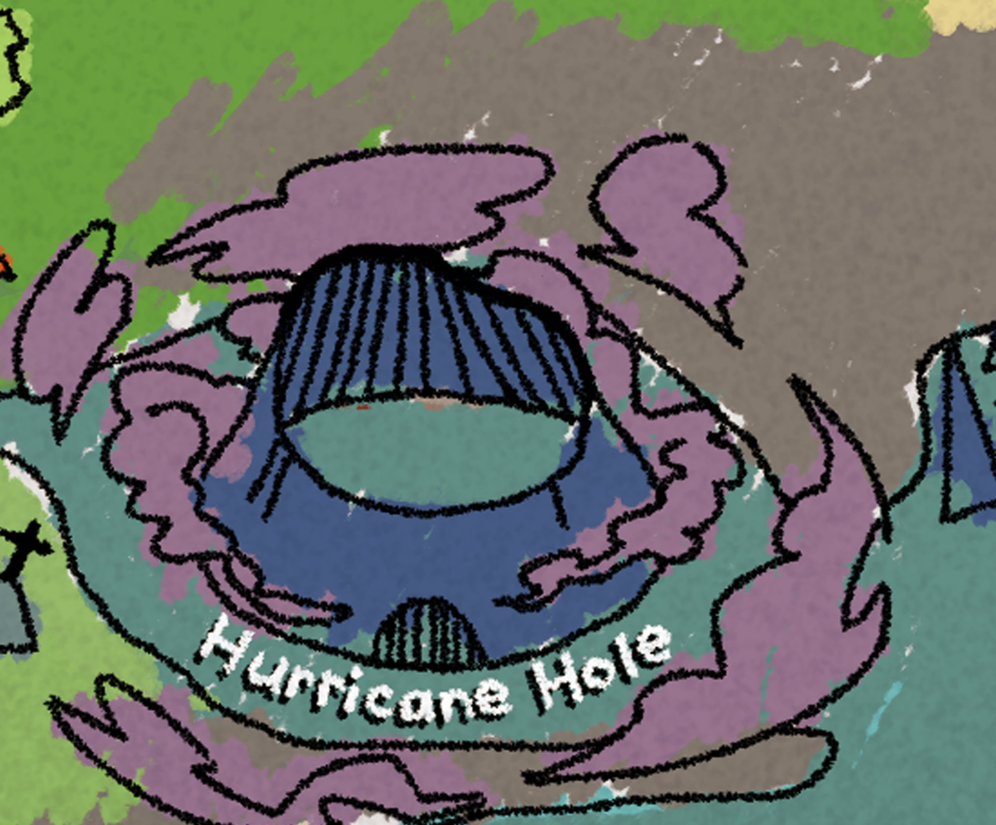 A hurricane hole