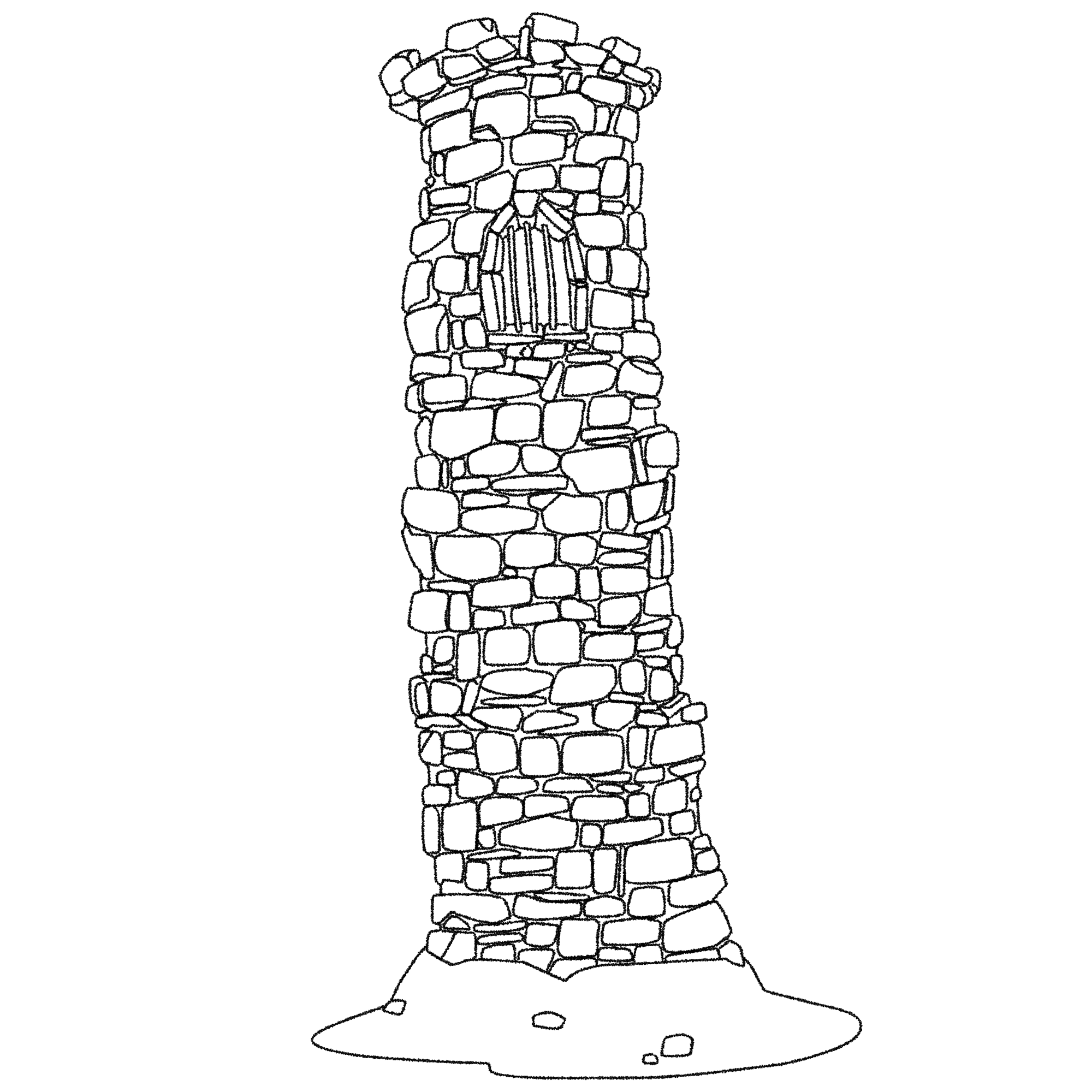 A Tower colouring outline